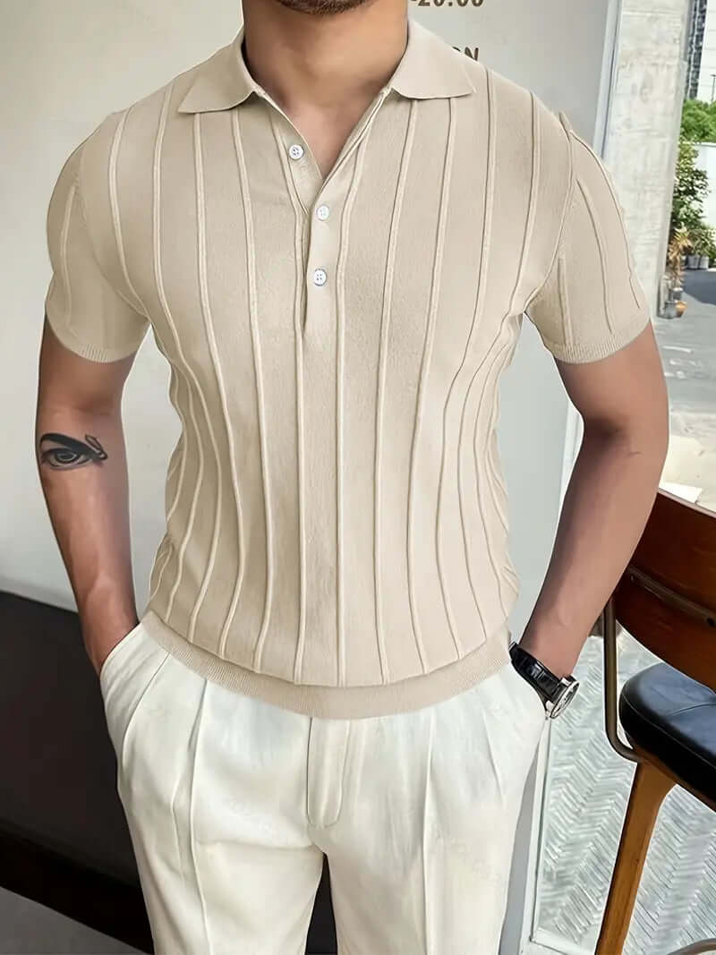 Gestreiftes Chic Poloshirt Herren