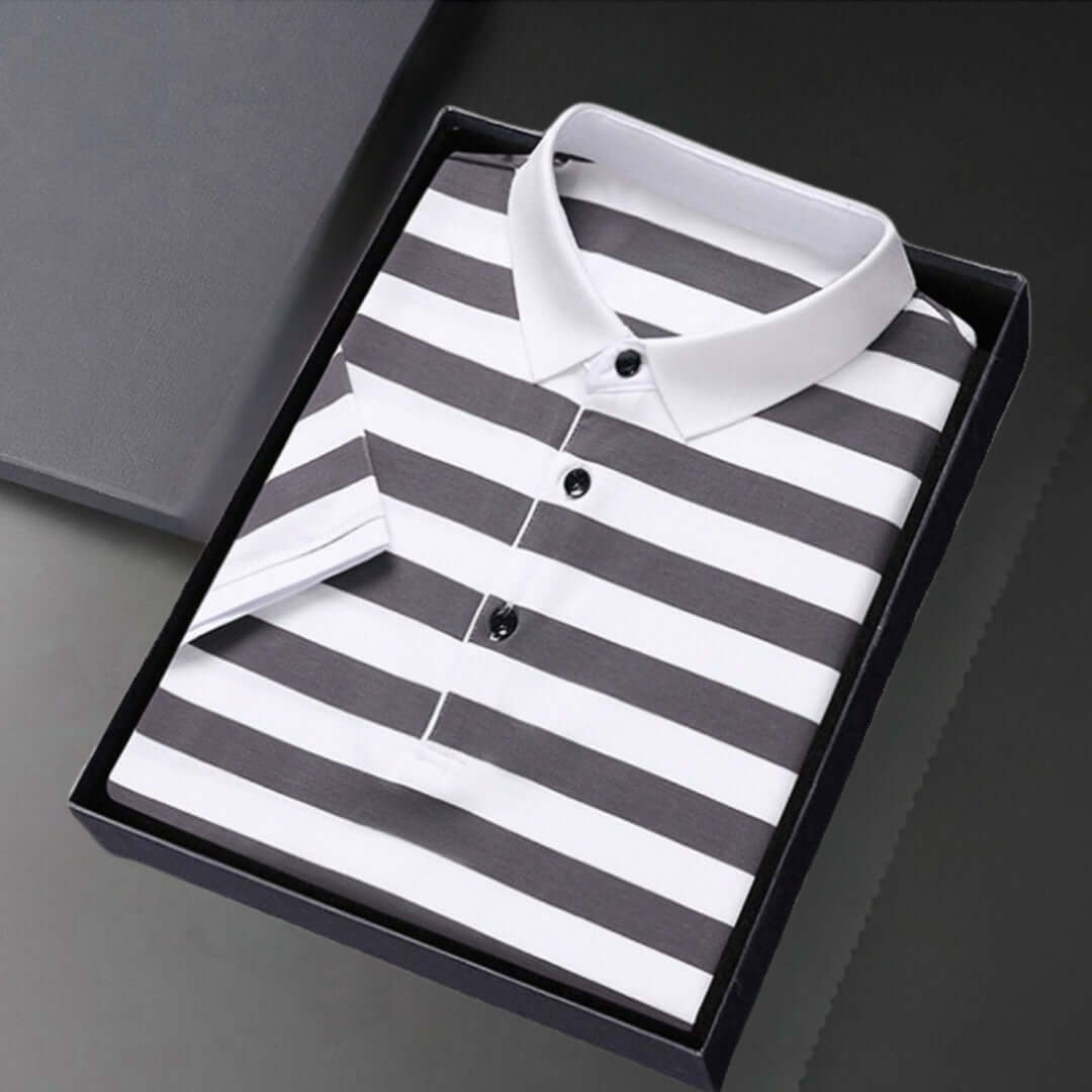 Klassisches Herren Polo Shirt mit Streifen