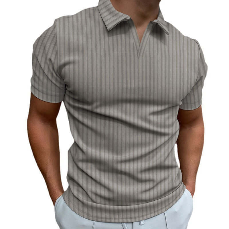 Gestreiftes Herren-Poloshirt Kurzarm Baumwolle