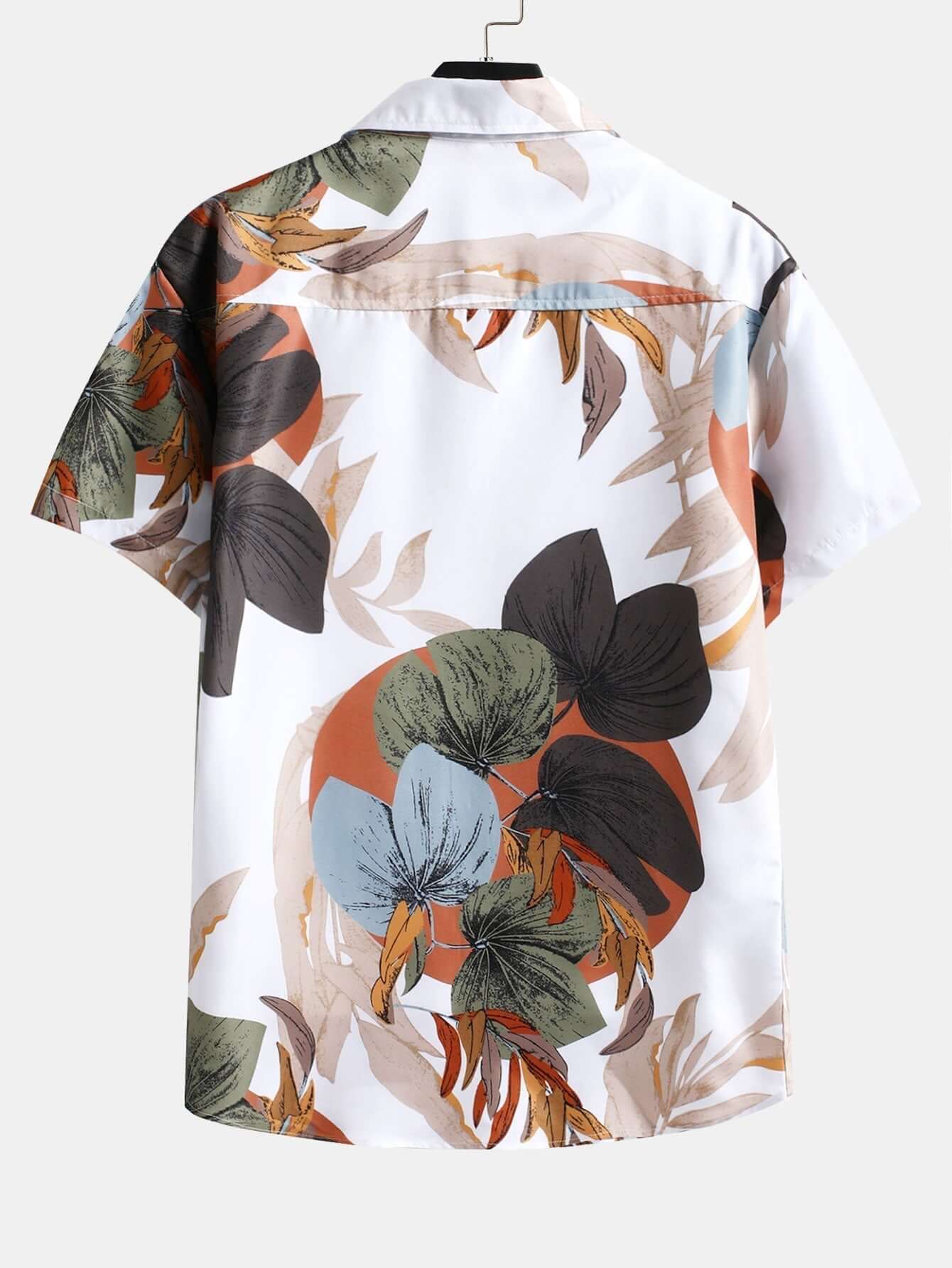Tropisches T-Shirt mit Knöpfen Herren
