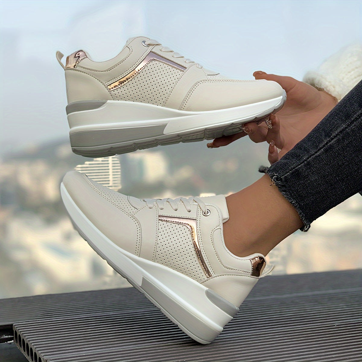 Weiße Orthopädische Sneakers - Clarice