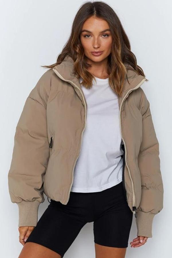 Modischer warmer Wintermantel für Frauen