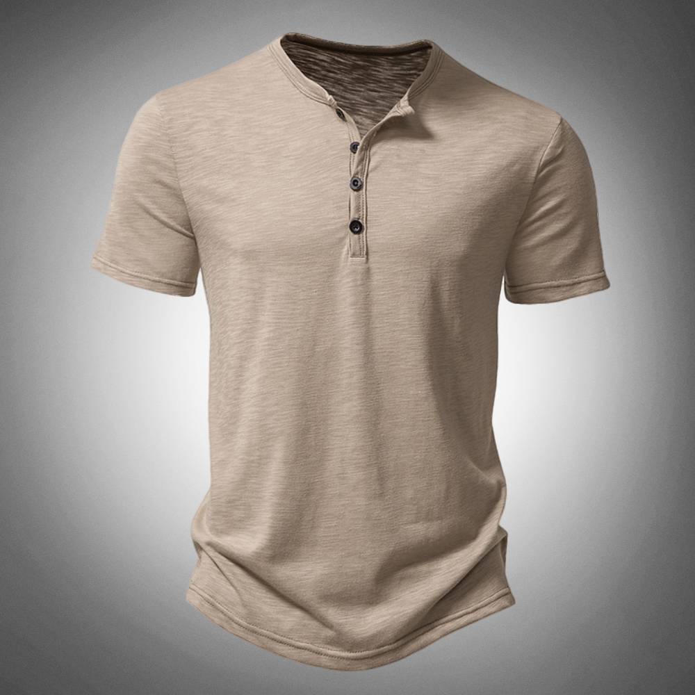 Slim Fit Herren Jerseyhemd mit Vintage-Look – Farlino
