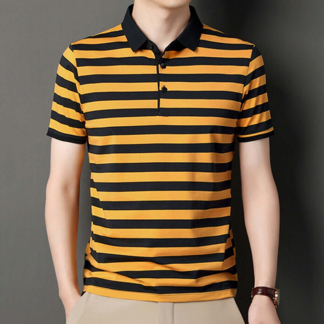 Klassisches Herren Polo Shirt mit Streifen