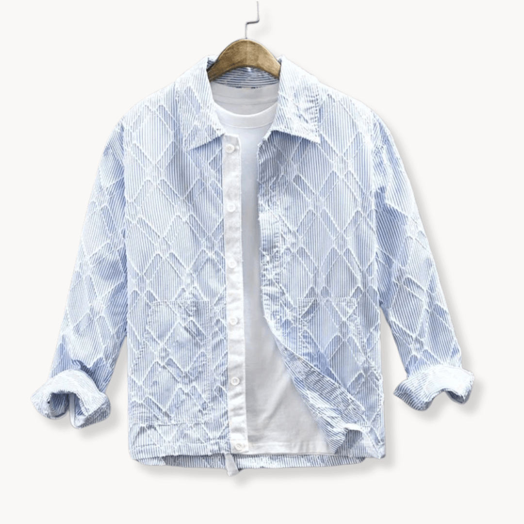Elegante Herren Business-Bluse in klassischem Blau