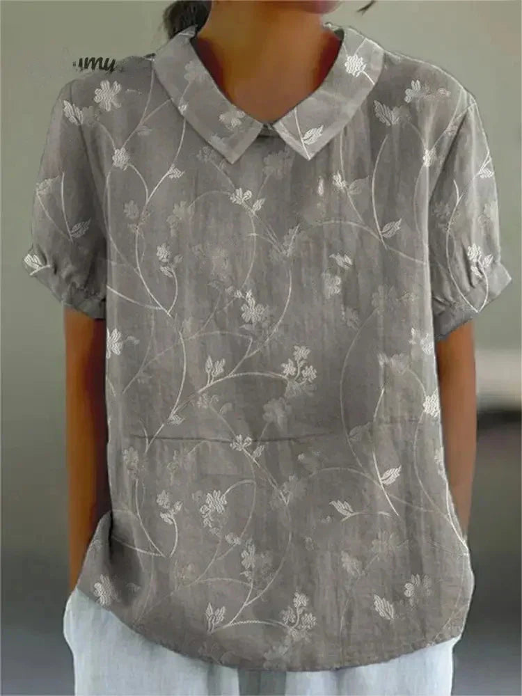 Elegante Bluse mit Blumenmuster für Damen – Tanja