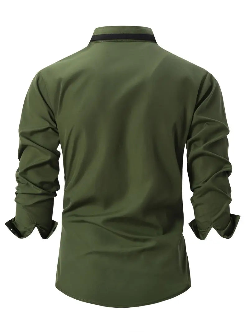 Stuttgart | Hochwertige Qualität farbblock-langarmshirt für herren