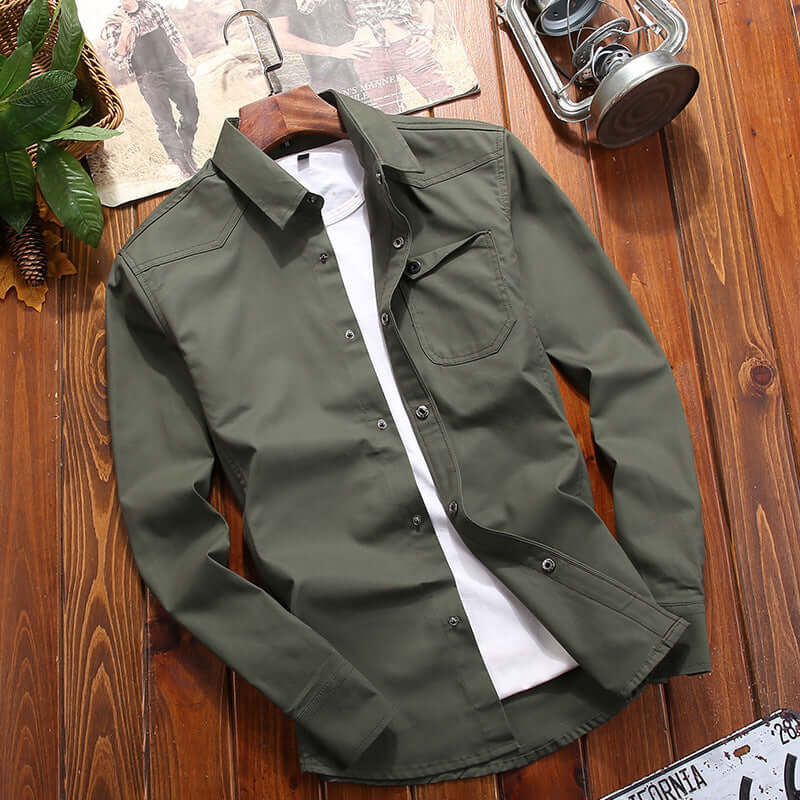 Herrenhemd Vintage Cargo-Stil