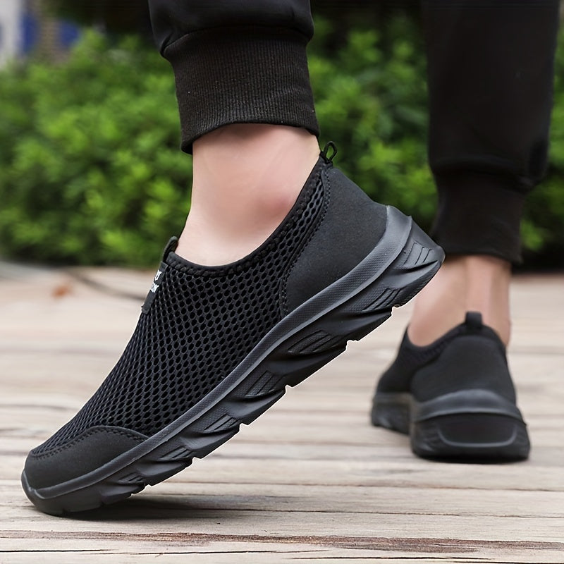 Hellgraue atmungsaktive Mesh-Schuhe - Tom