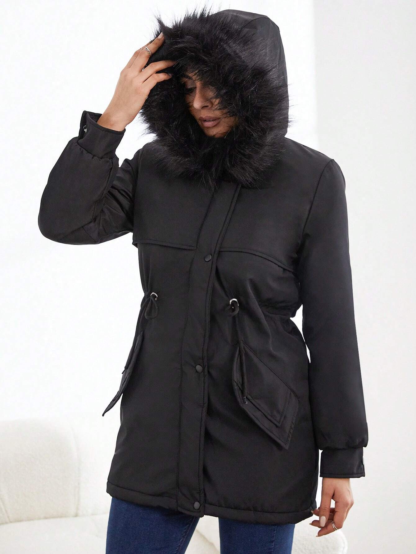 Truy | Warme Winterjacke mit weichem Kragen für Damen