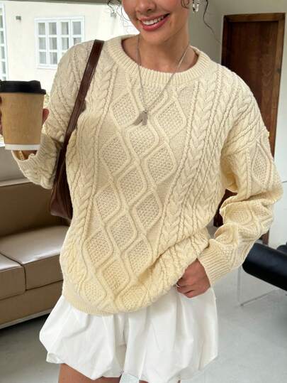 Mapi | Damen Lockerer Pullover mit Rundhalsausschnitt