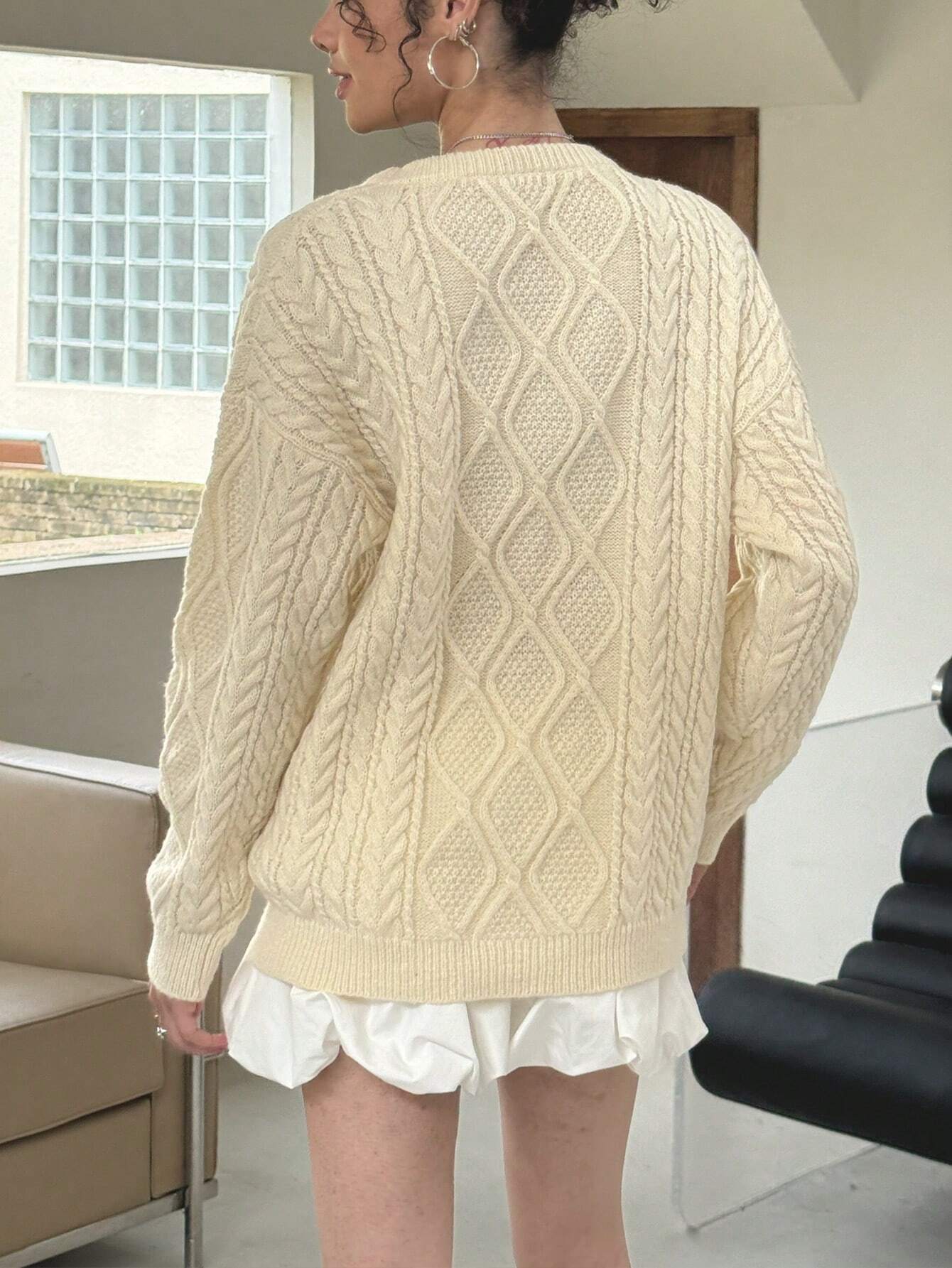 Mapi | Damen Lockerer Pullover mit Rundhalsausschnitt