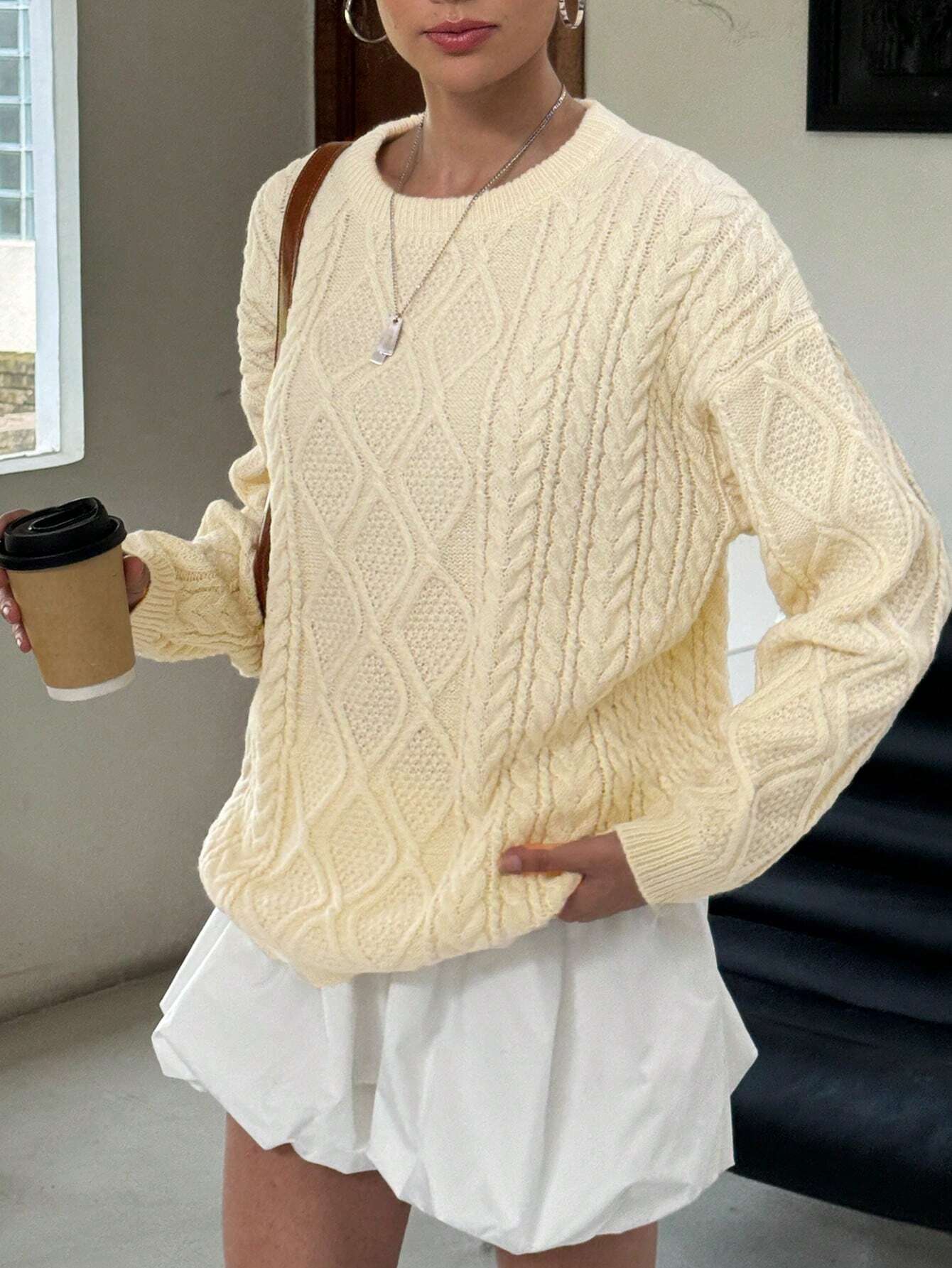 Mapi | Damen Lockerer Pullover mit Rundhalsausschnitt