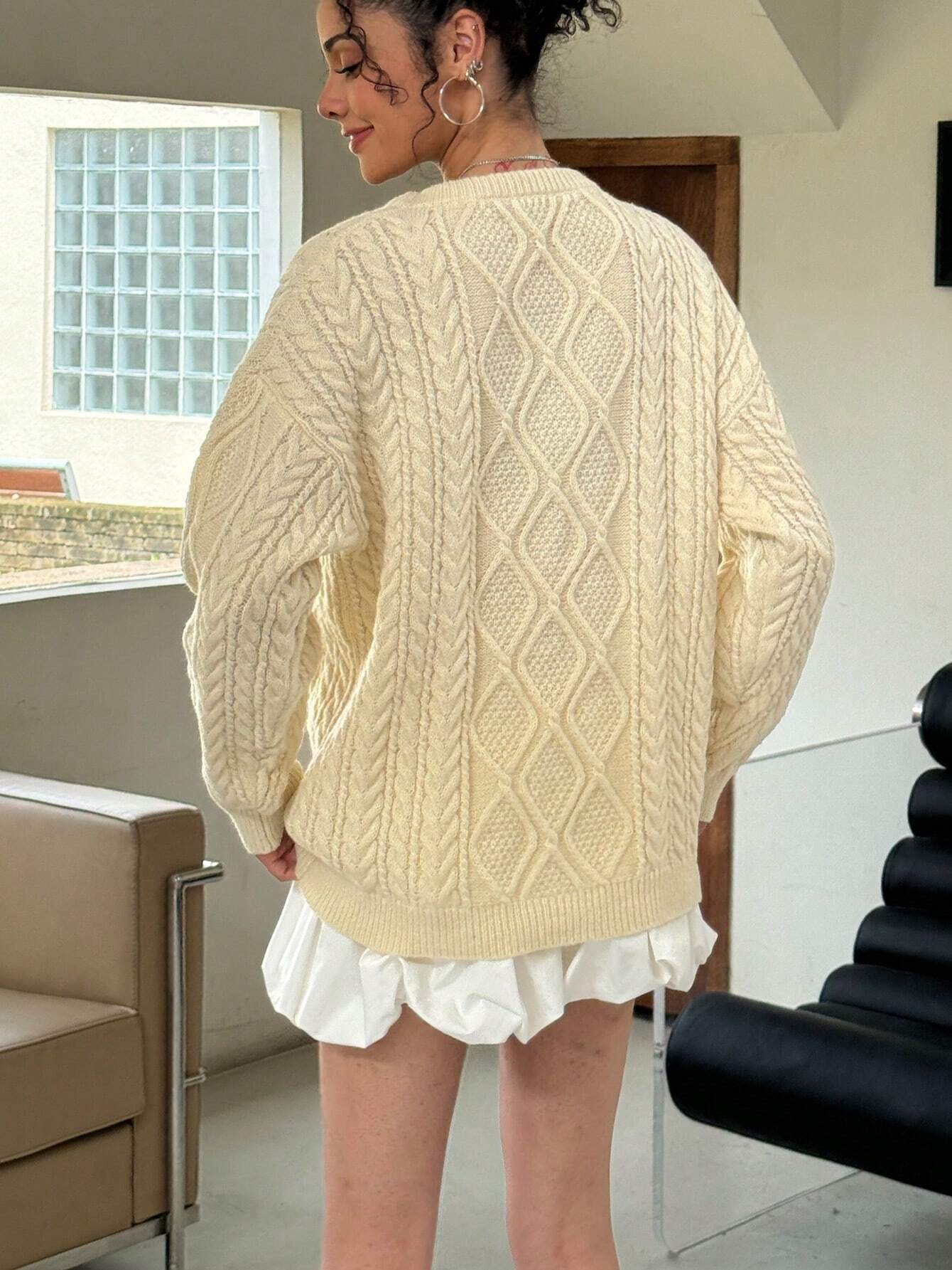Mapi | Damen Lockerer Pullover mit Rundhalsausschnitt