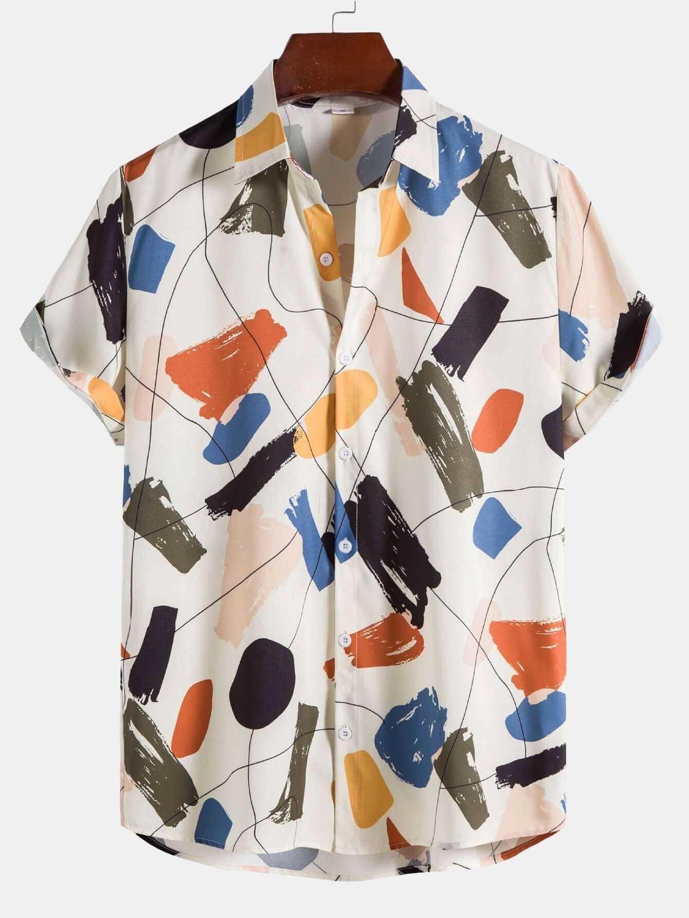Herren-T-Shirt mit buntem Druck