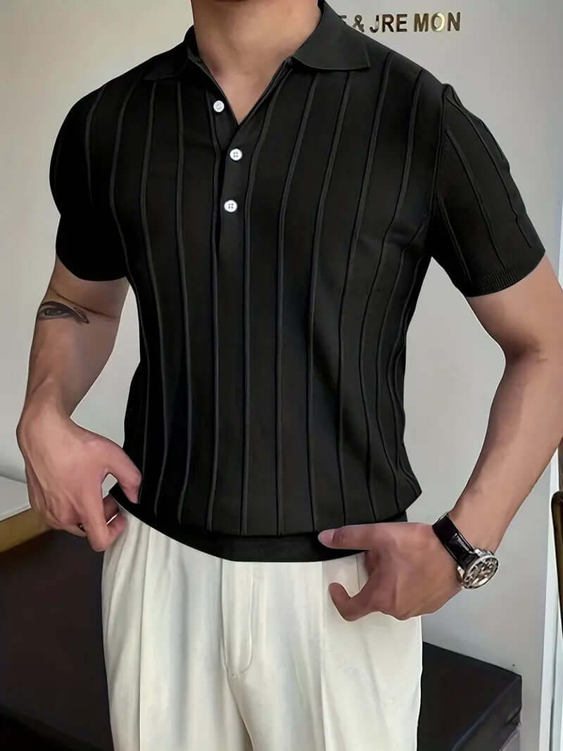 Gestreiftes Chic Poloshirt Herren
