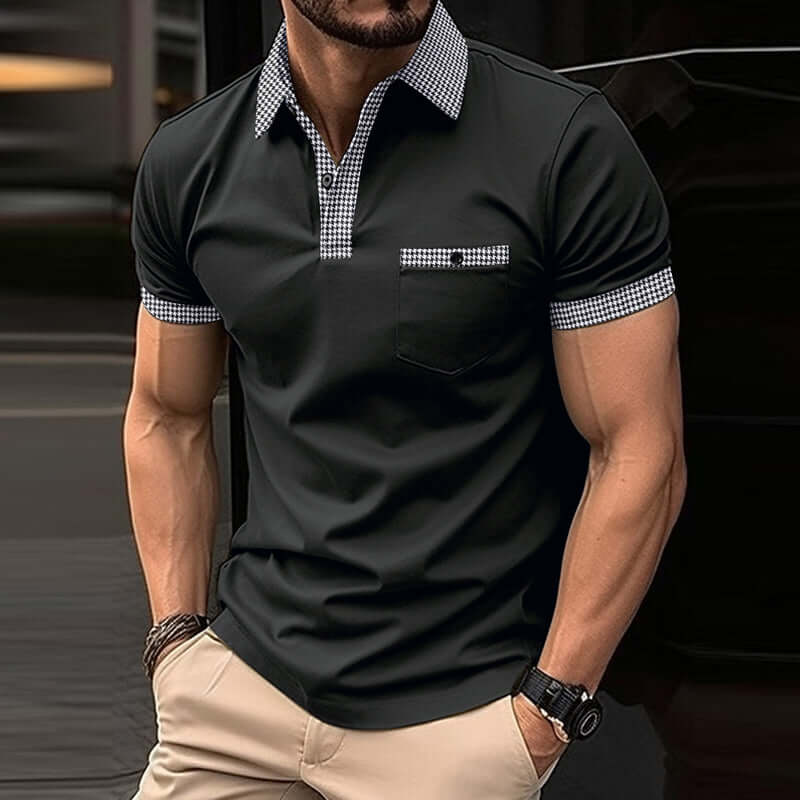 Elegantes Herren-Poloshirt mit Karomuster