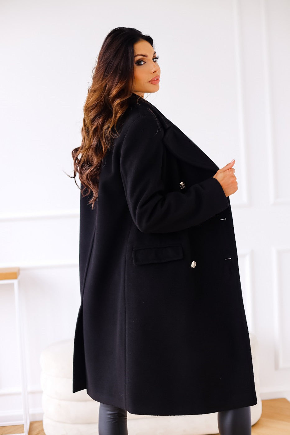 Josefa | Damen Doppelreihiger Wollmantel