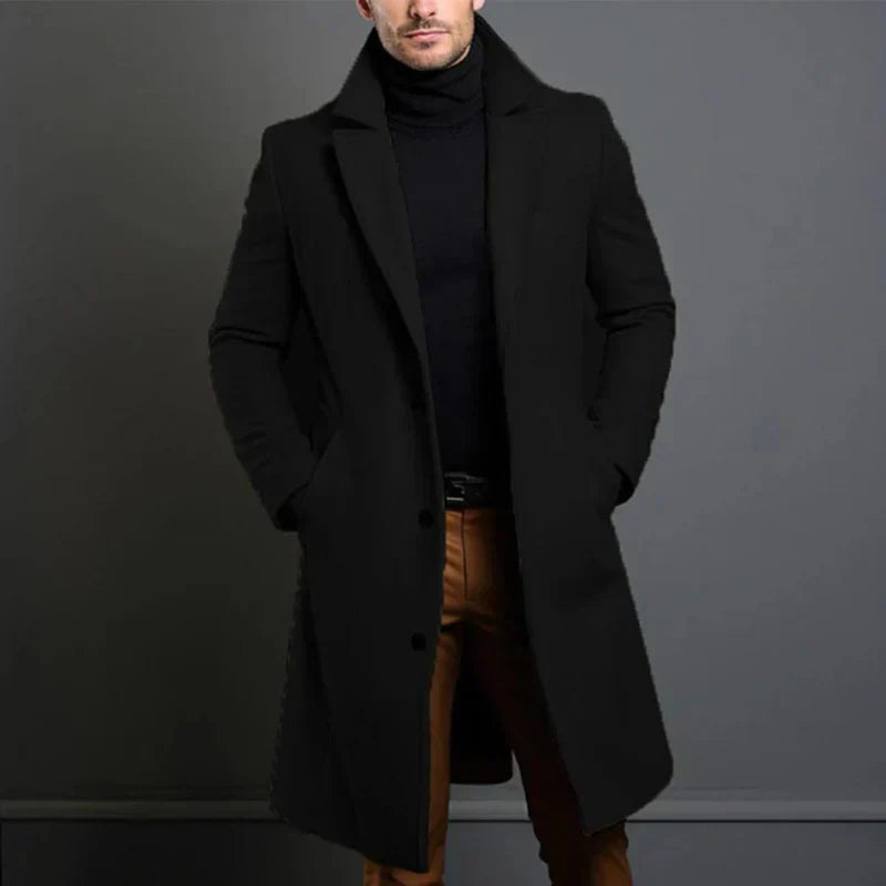 Hochwertiger Wollmantel für Herren Winterstolz