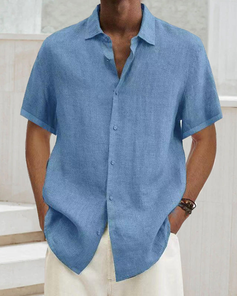 Herren Kurzarm Hemd Sommer Klassisch Elegant Look – Edvaro