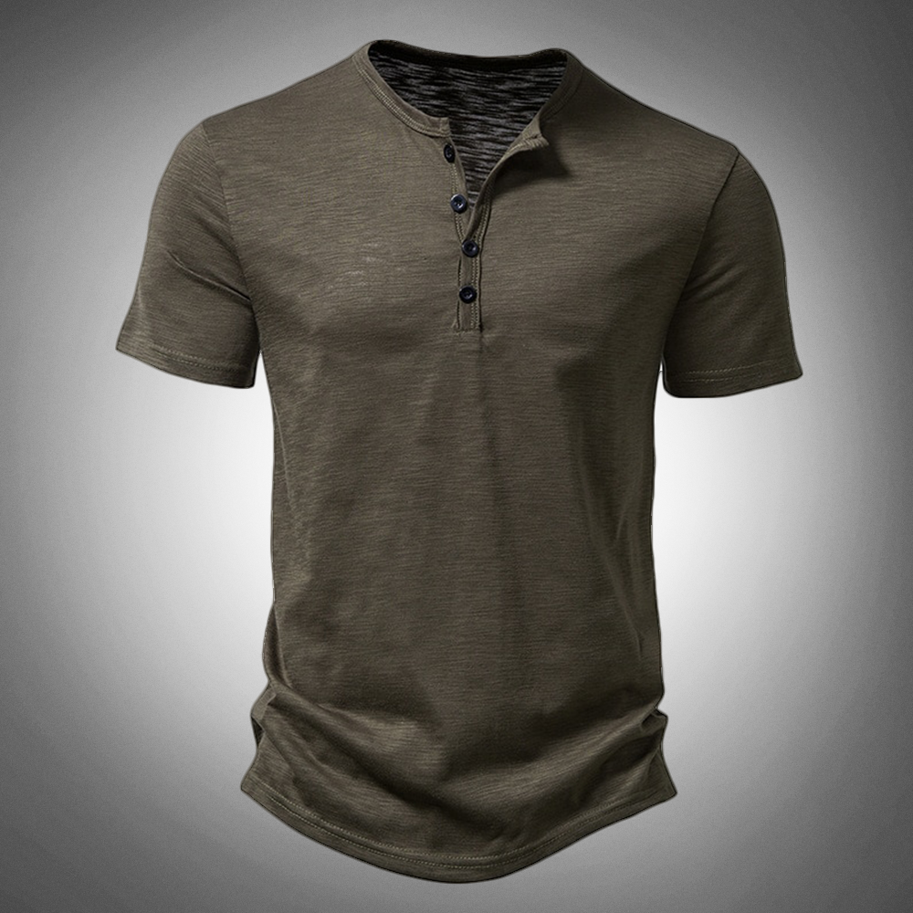 Slim Fit Herren Jerseyhemd mit Vintage-Look – Farlino