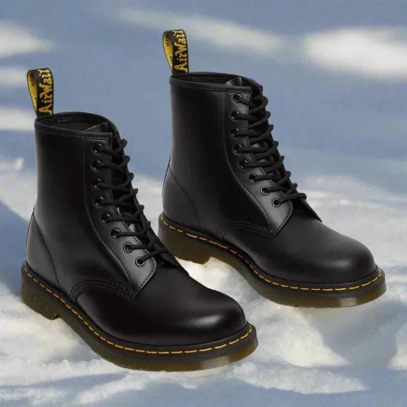 Herren Schnürstiefel aus Öko-Leder mit Gummisohle – Evan