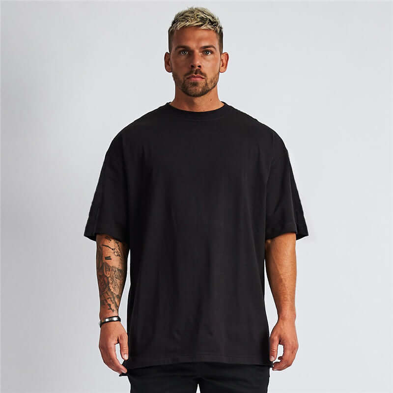 Weitfallendes Kurzarm-T-Shirt Herren