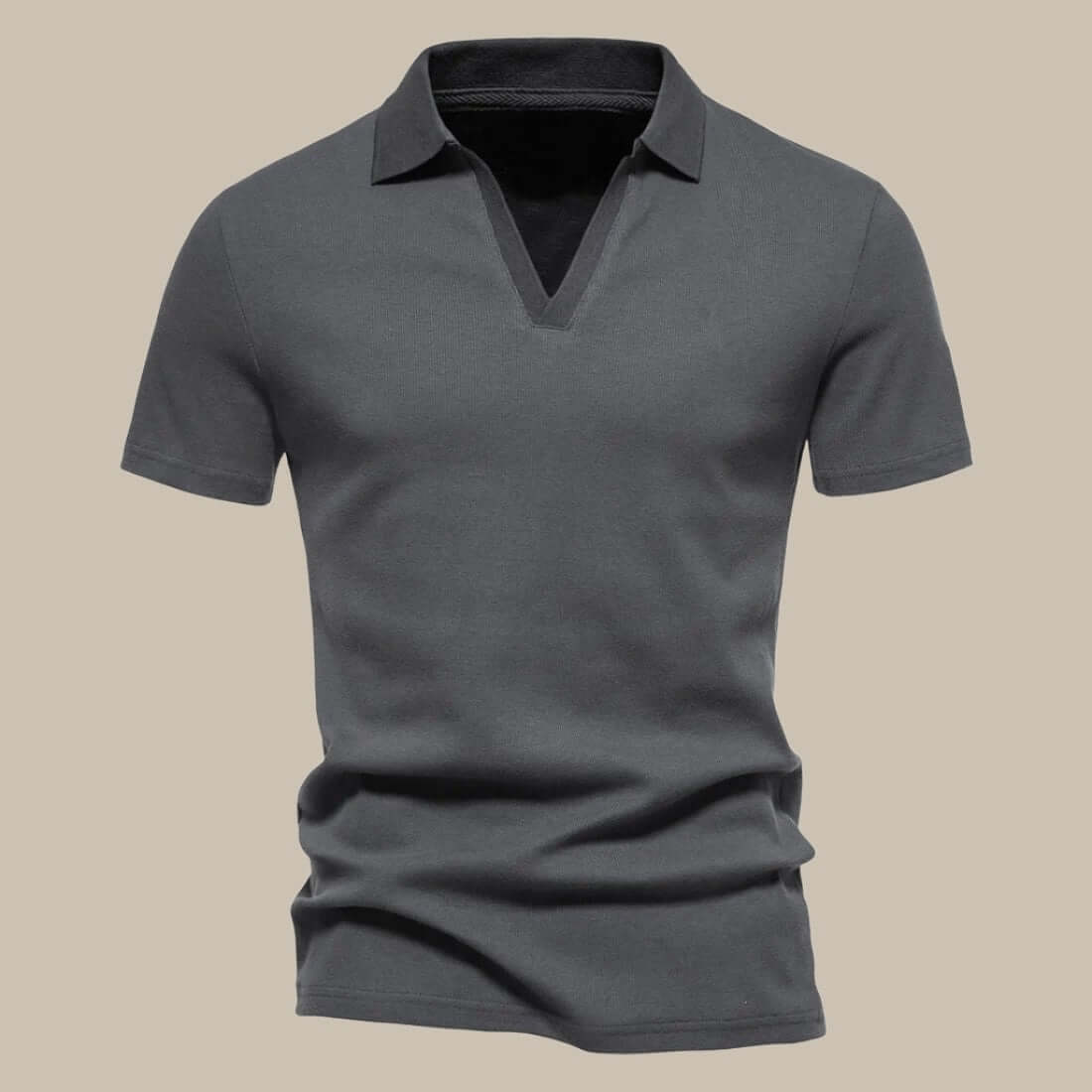 Stilvolles Herren Premium Polo im Merino Look