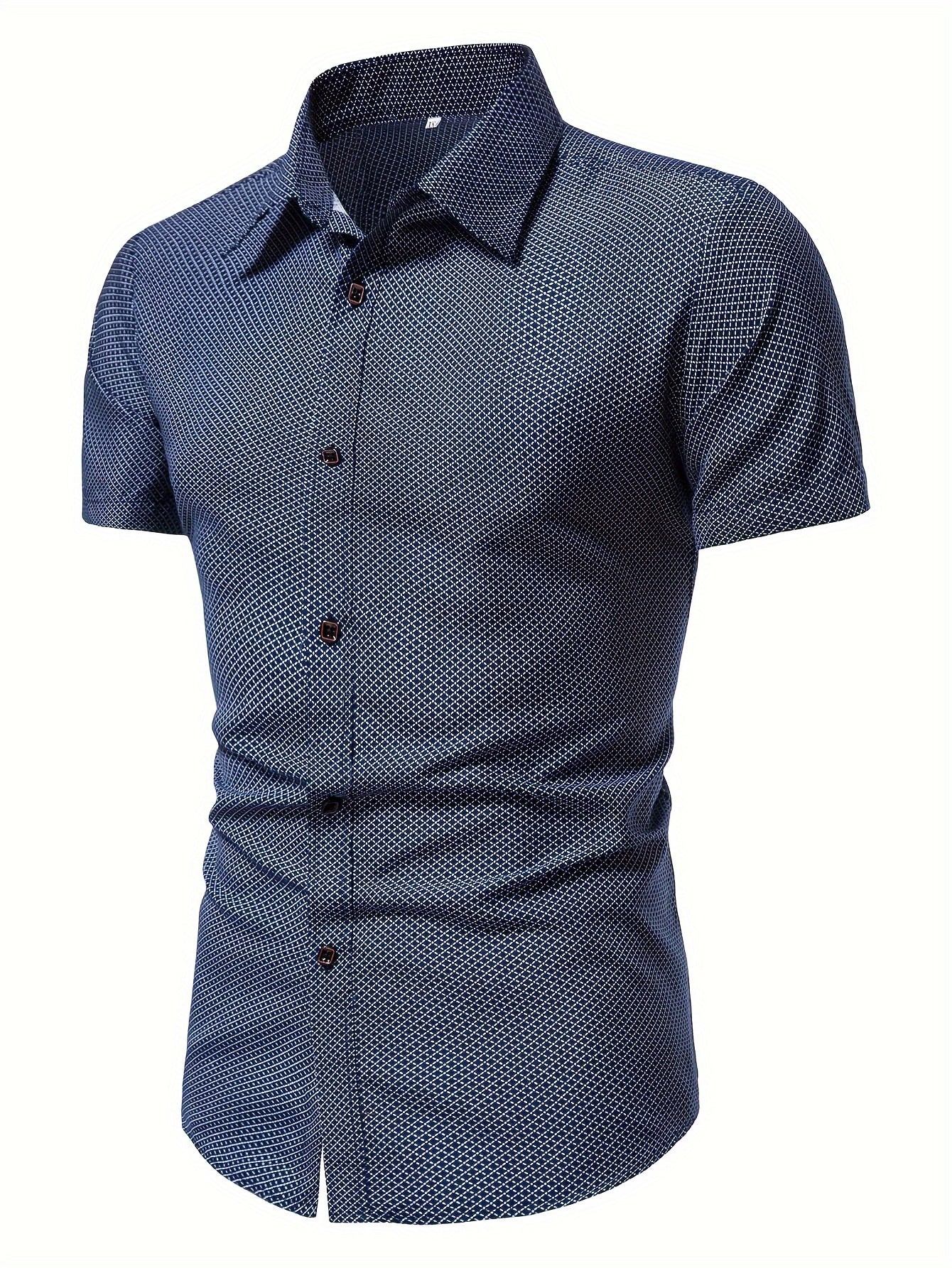 Marineblaues Geometrisches T-Shirt - Sven