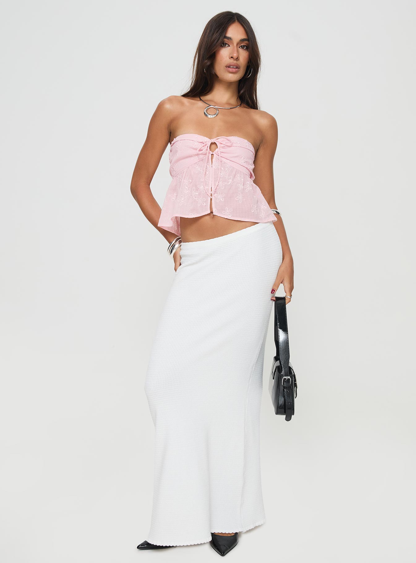 Pinkes Knoten-Top mit Stil Für Frauen