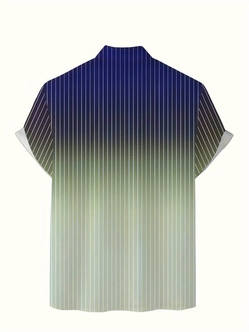 Kurzarm-Button-Down-Shirt mit Farbverlauf