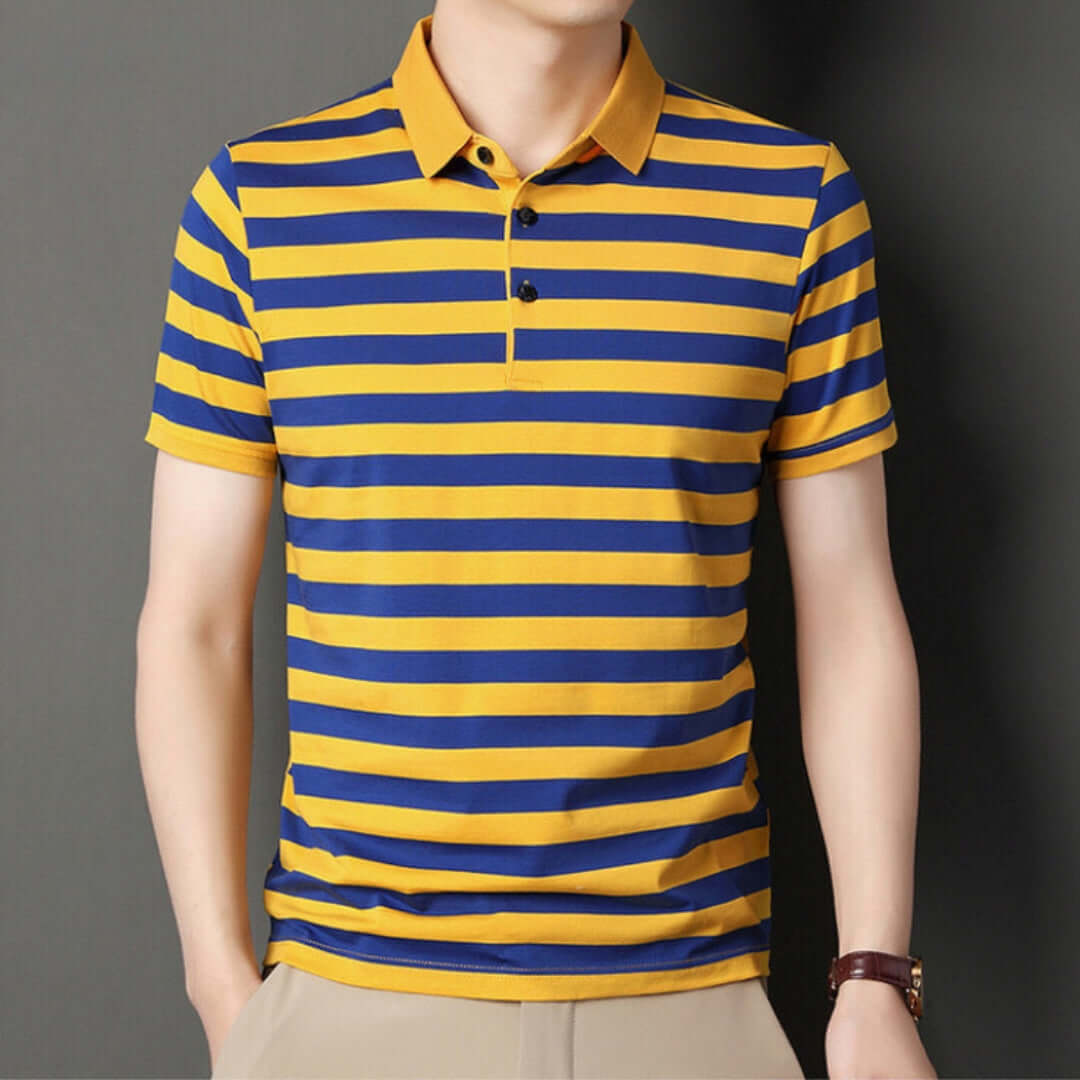 Klassisches Herren Polo Shirt mit Streifen