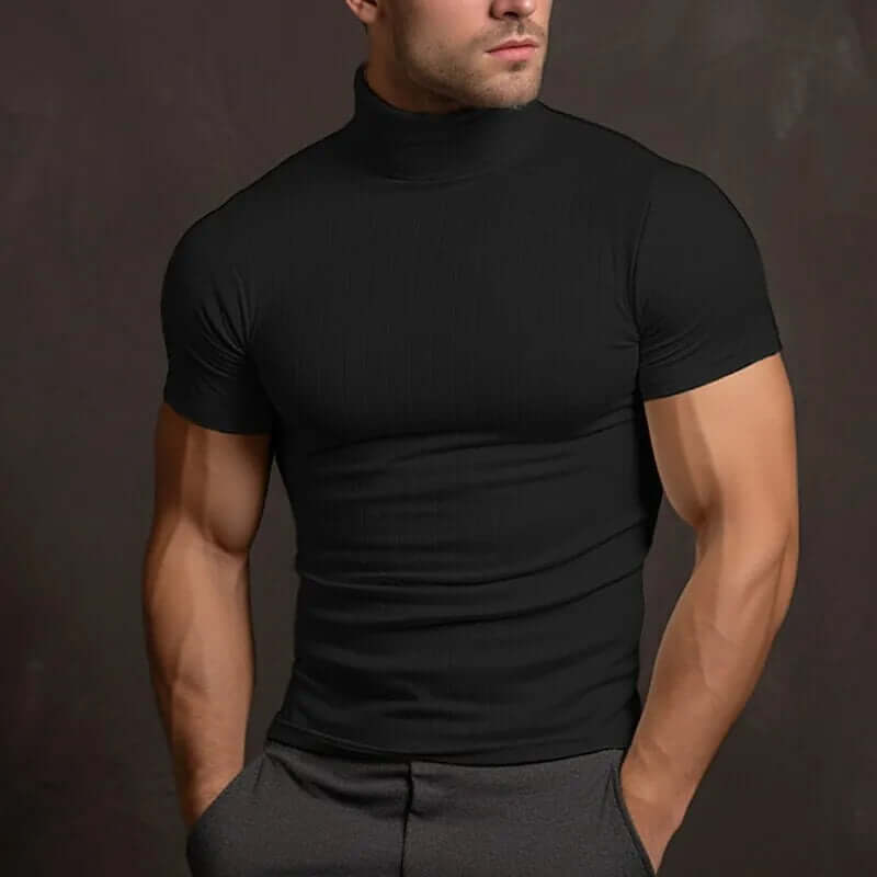 Herren Rollkragen T-Shirt - schlicht und elegant