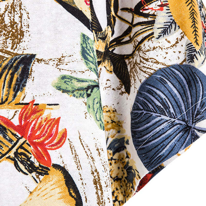 Stylisches Herren Kurzarmhemd mit Vintage-Druck