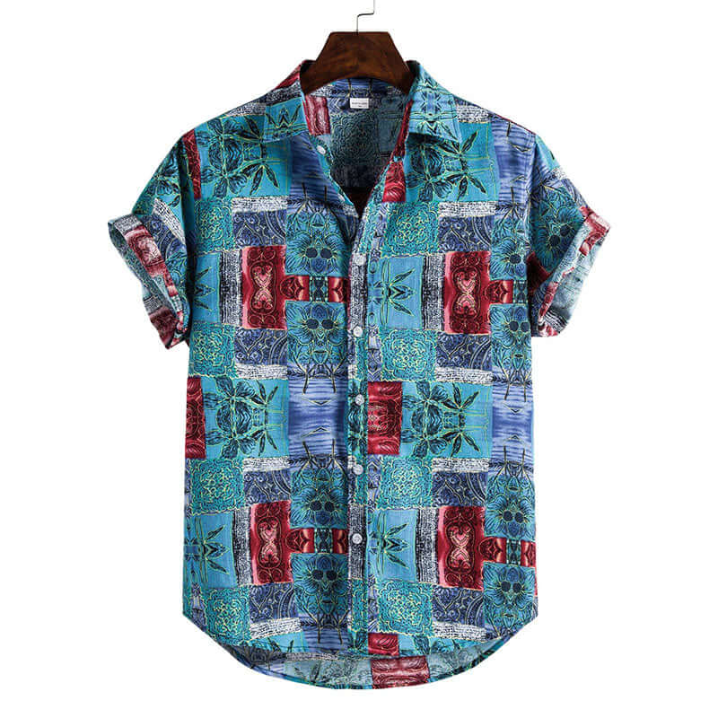 Stylisches Herren Kurzarmhemd im Retro-Look