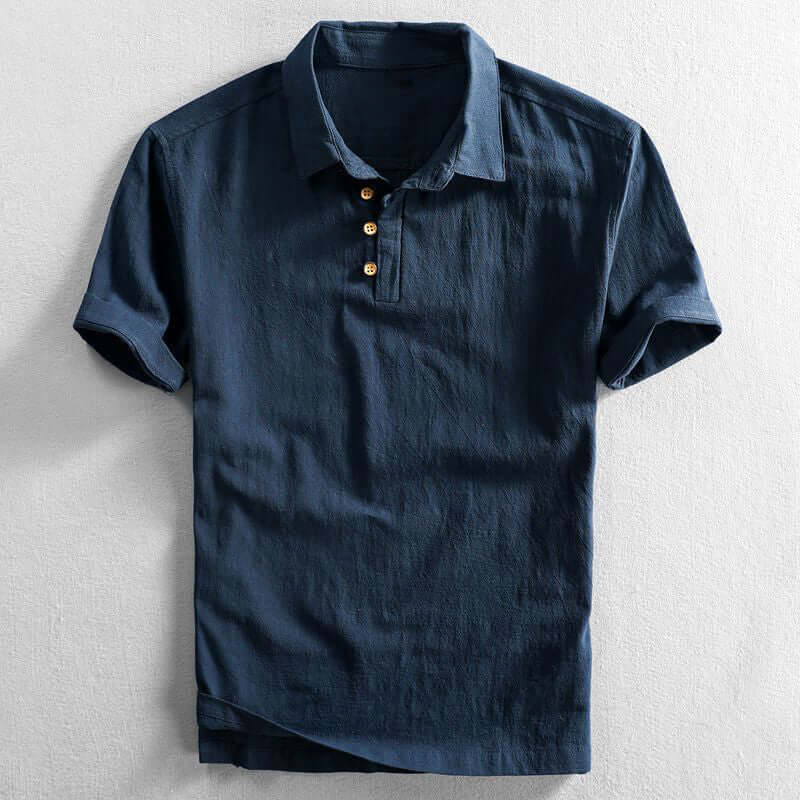 Herren-Poloshirt Melange-Optik
