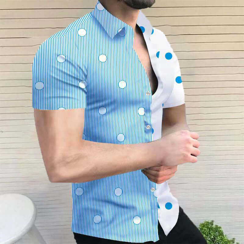 Herren Kurzarm Hemd im Doppel Design