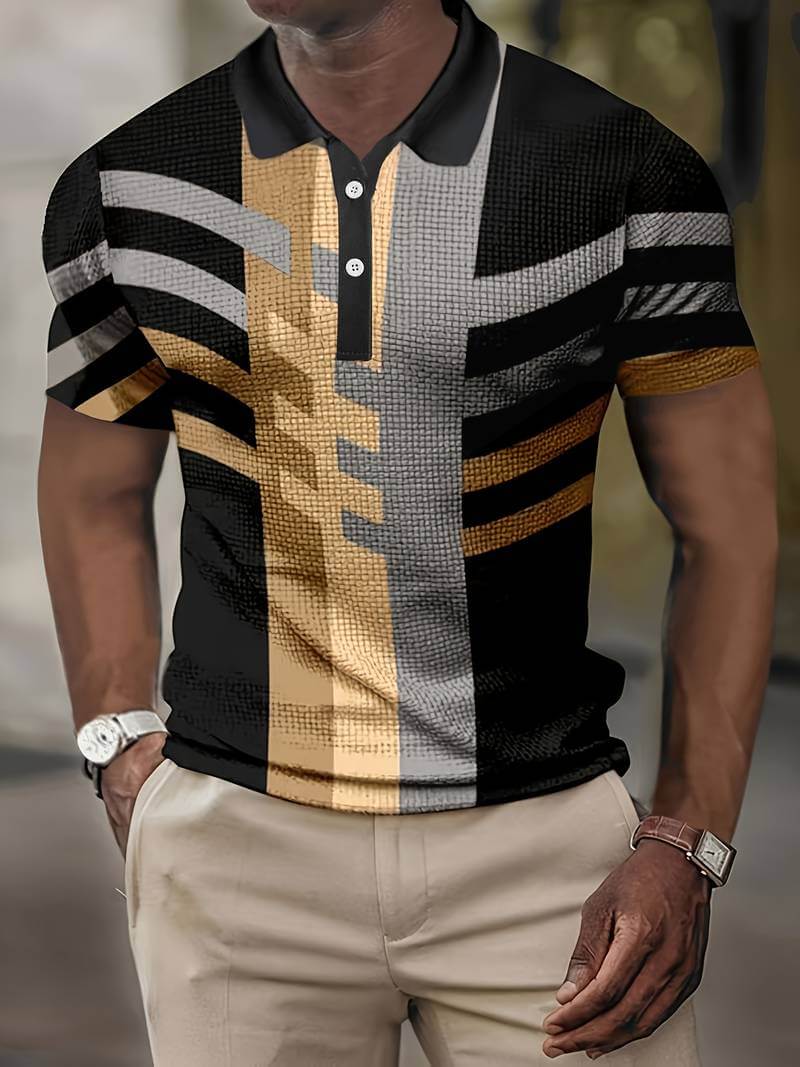 Lässiges Vintage Herren Polohemd