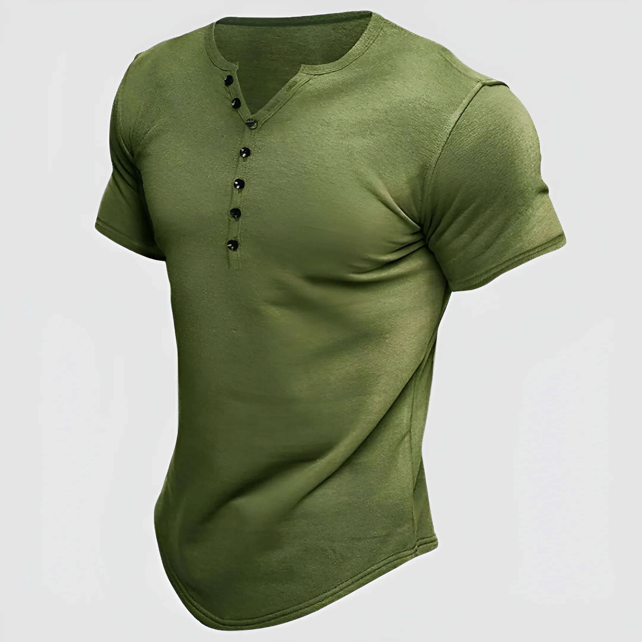 Kurzärmliges Henley-Shirt für Herren