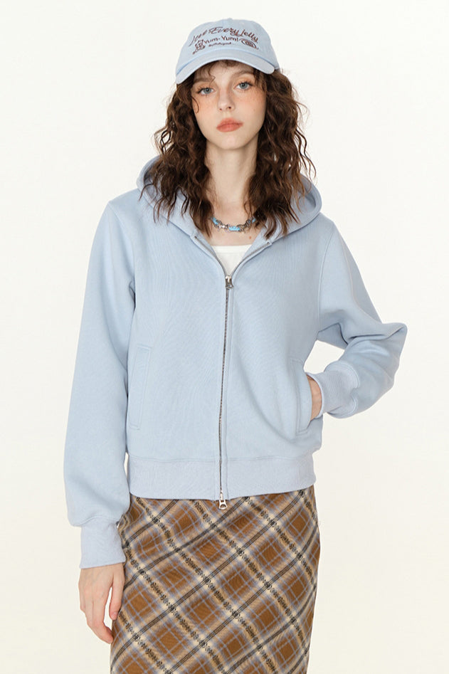 Lässiger Kapuzenpullover mit Reißverschluss für Damen