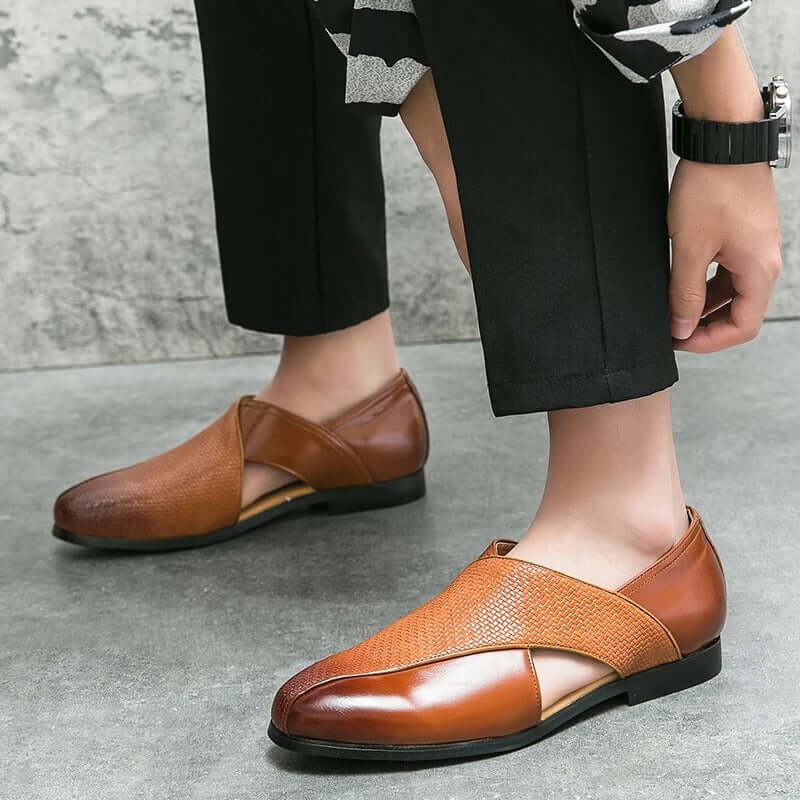 Vintage Leder-Sandalen