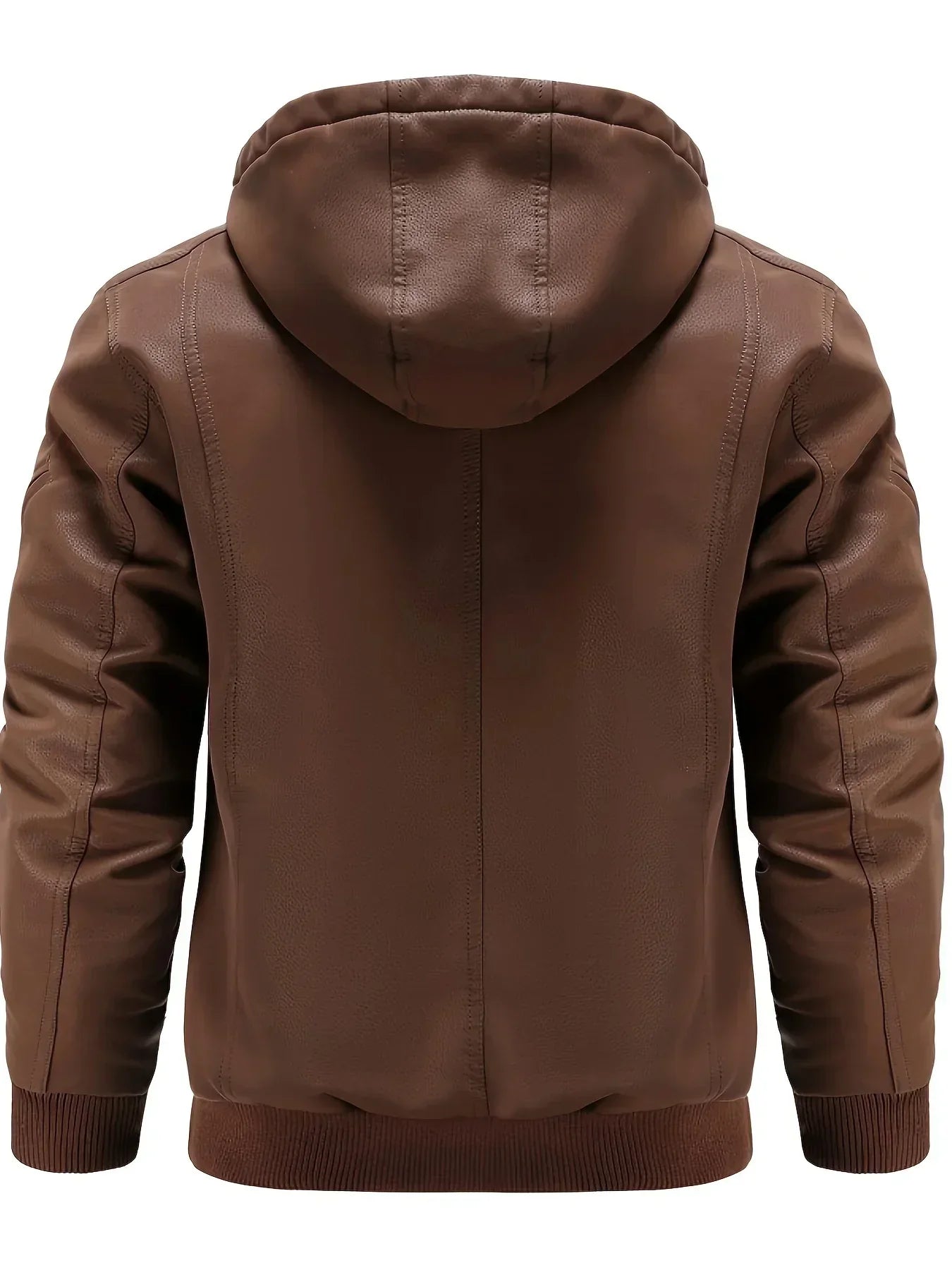Herren PU-Lederjacke mit Kapuze und Wetterschutz – Kilian