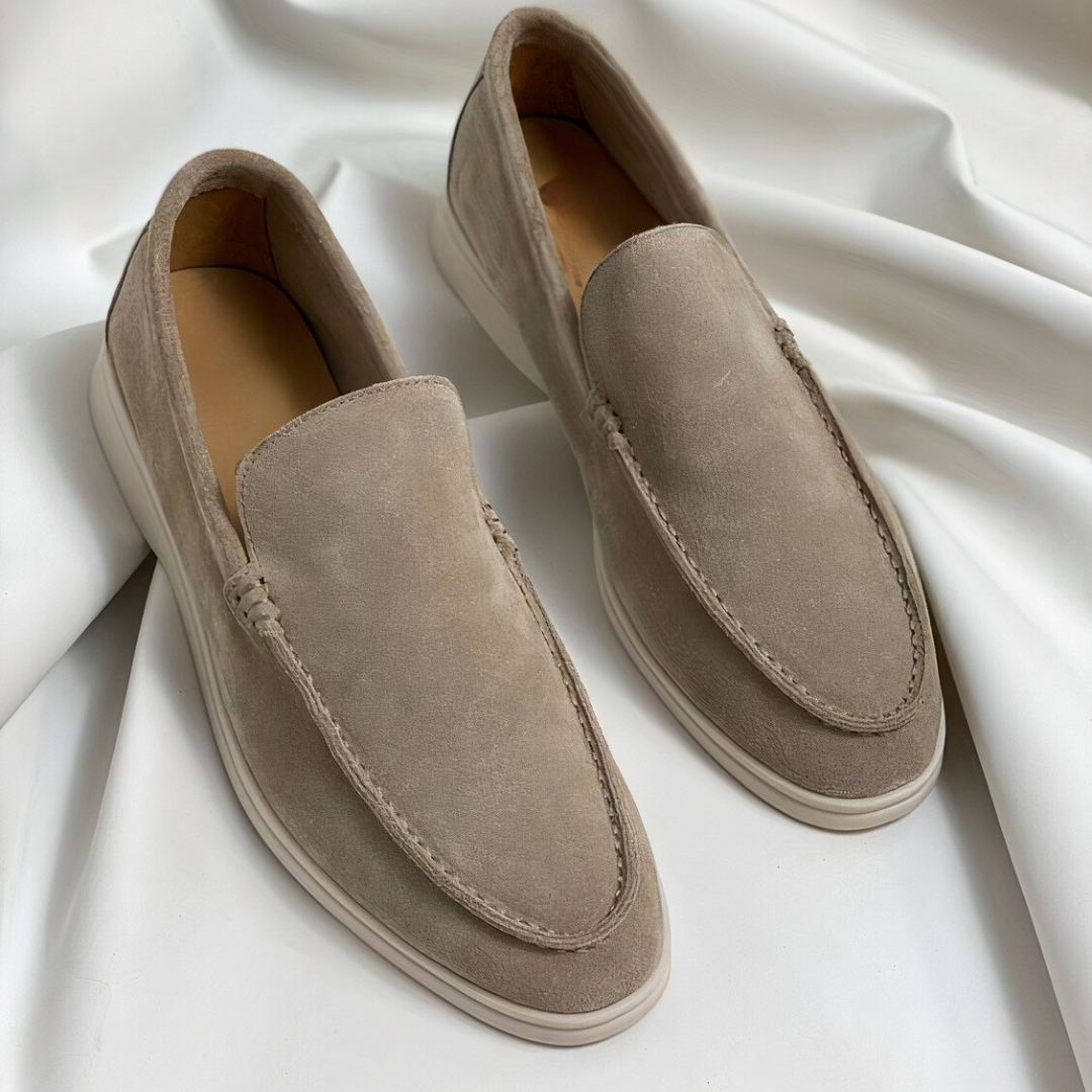 Beige Wildleder-Loafers - Chris