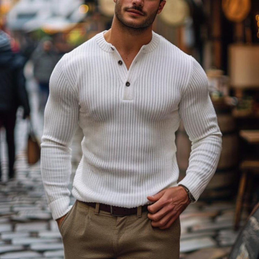 Ketan | Herren Henley Bequeme Hemd | Langarm