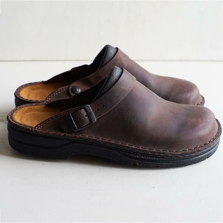 Beige Orthopädische Lederpantoffeln - Claude
