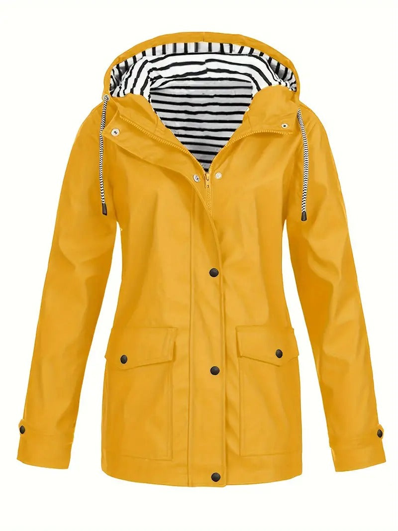 Gerda™ | Stilvolle wasserdichte Jacke mit gestreiftem Futter