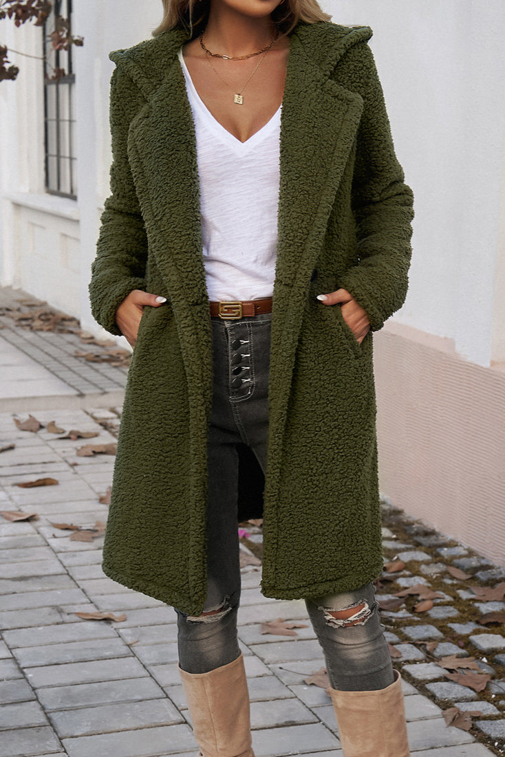 Strukturierter Langer Mantel für Damen