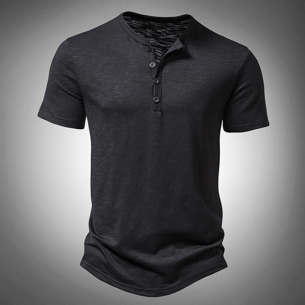 Slim Fit Herren Jerseyhemd mit Vintage-Look – Farlino