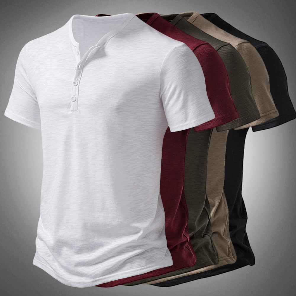 Slim Fit Herren Jerseyhemd mit Vintage-Look – Farlino