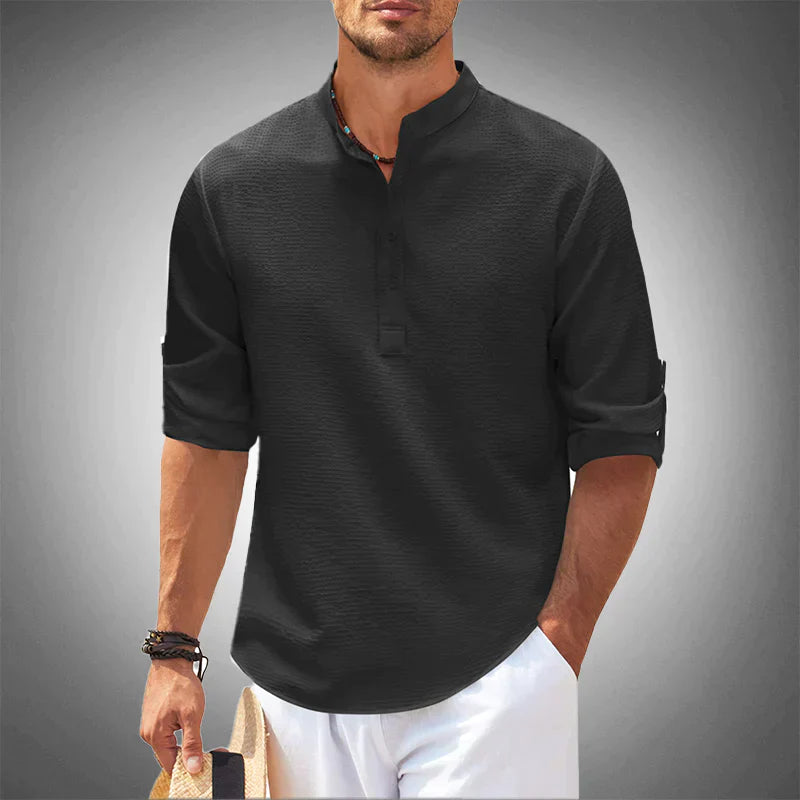 Herren Sommerhemd Baumwolle Atmungsaktiv Freizeit Look – Hectorio